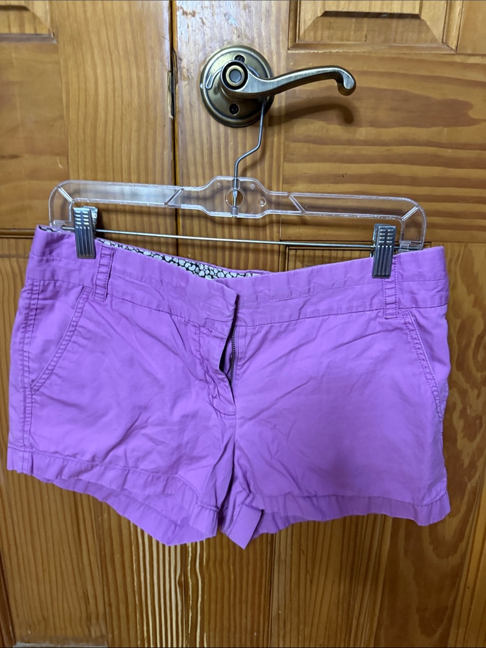 J. Crew Lavender High-Rise Cotton Shorts